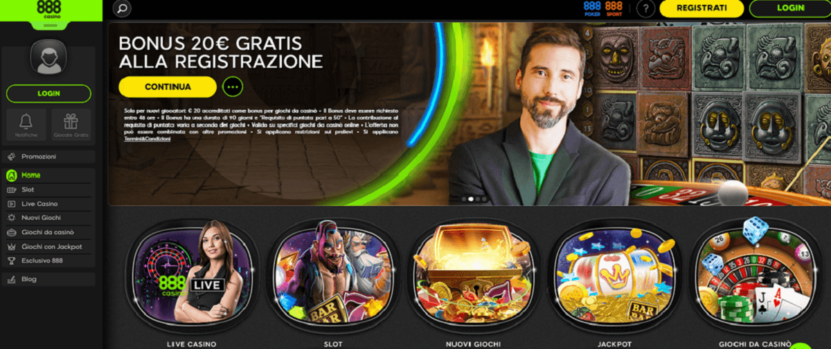 888casino bonus di 20 euro
