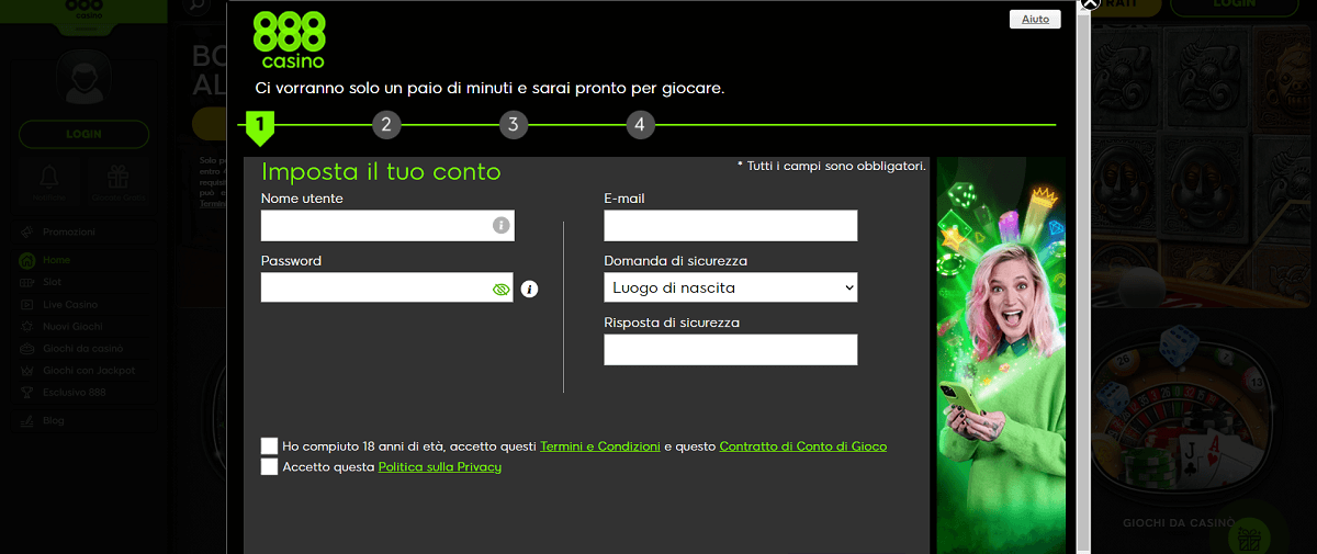 888Casino Registrazione