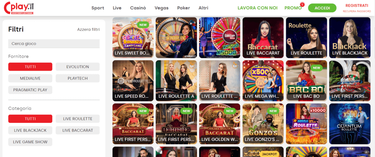 Cplay Giochi Live