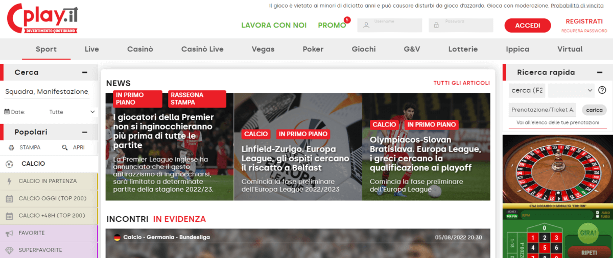 Cplay Scommesse