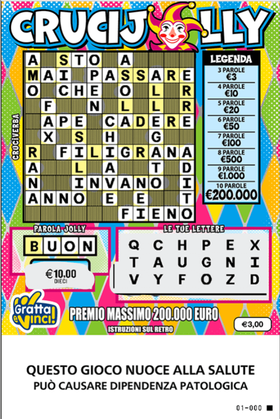 Crucijolly Gratta e Vinci Vincita