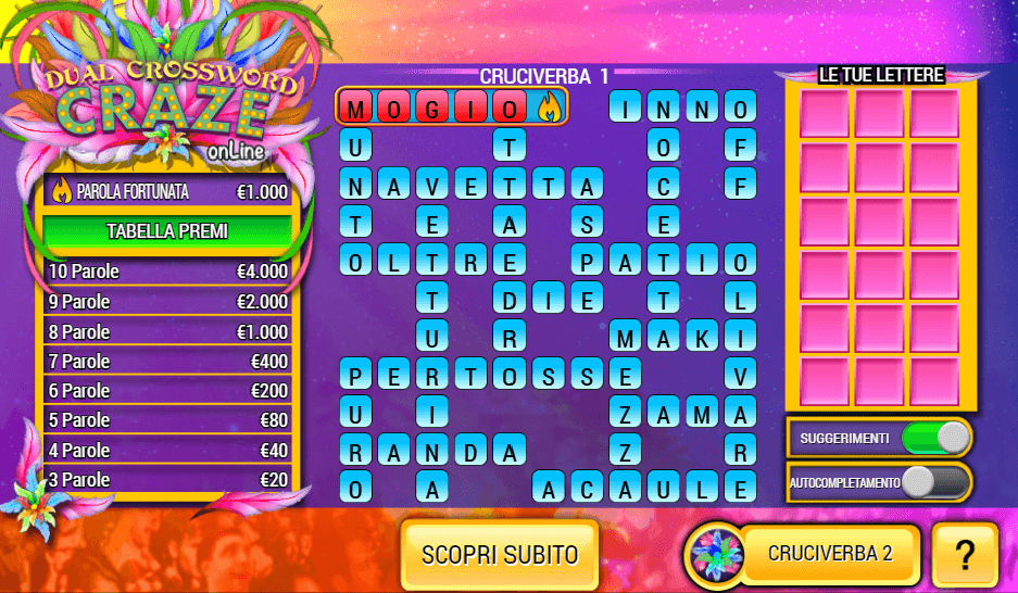 Dual Crossword Craze Gratta e Vinci