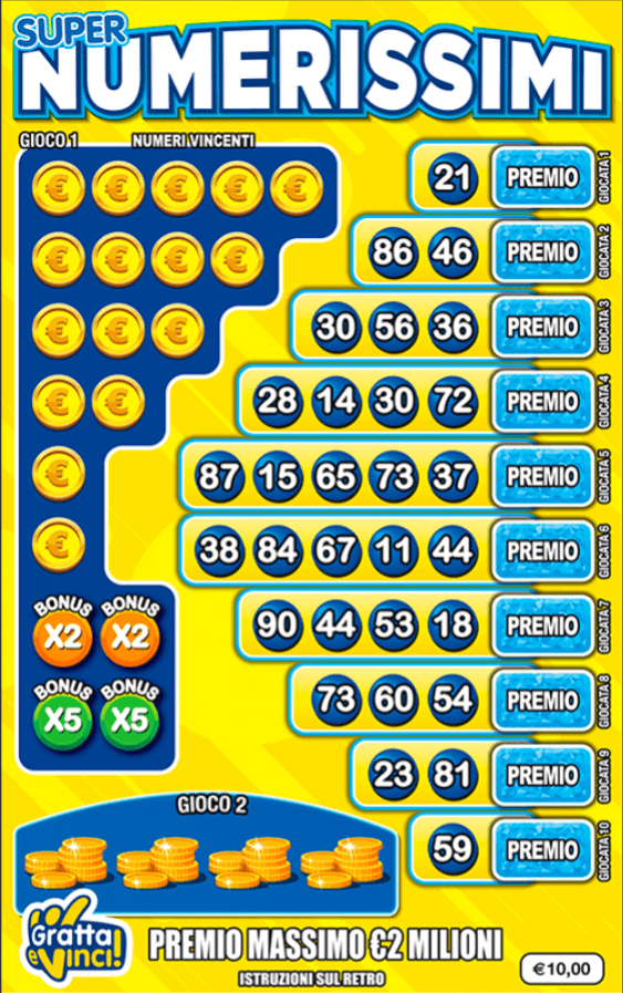 Super Numerissimi Gratta e Vinci