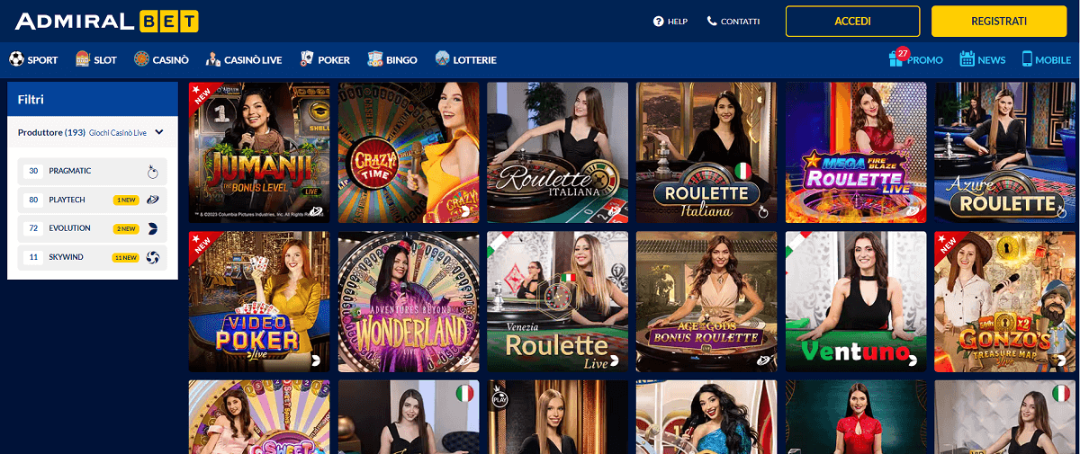 AdmiralYes Casino Live