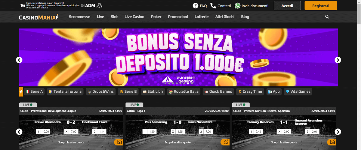 bonus 100 euro senza deposito