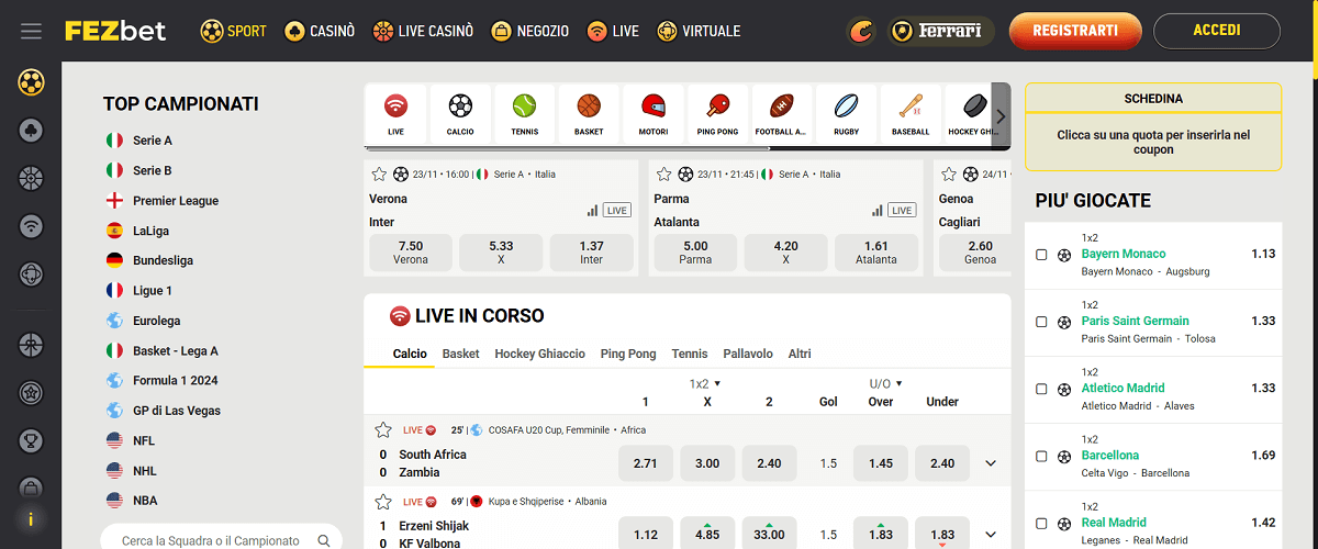 Fezbet Scommesse