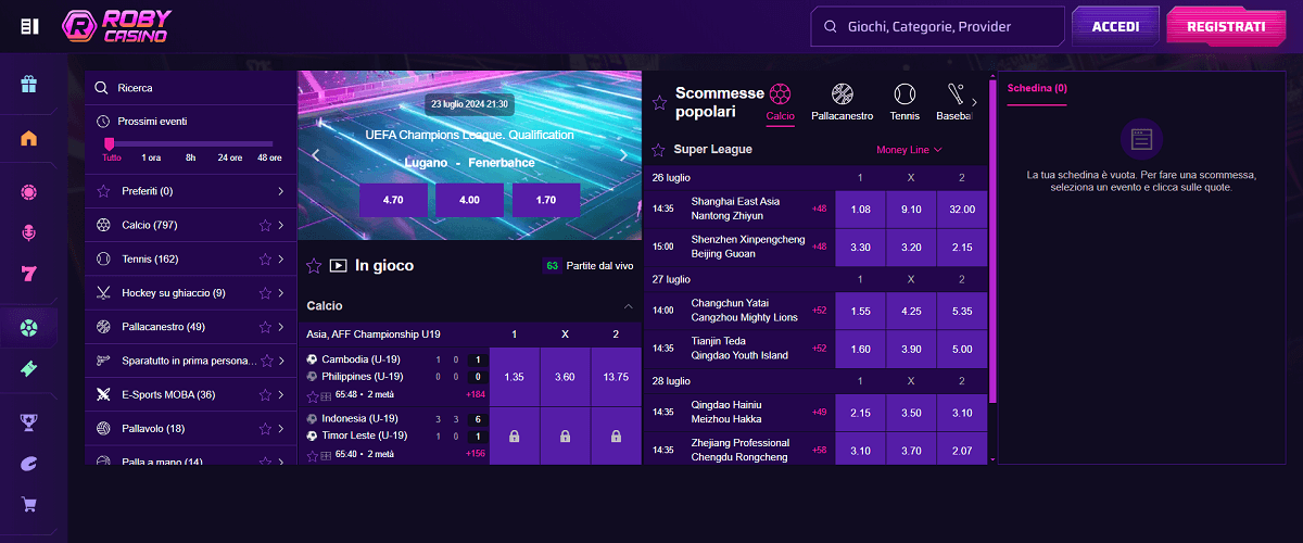 Roby Casino Scommesse