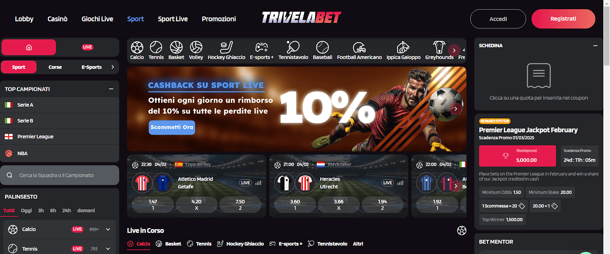 Trivelabet Scommesse