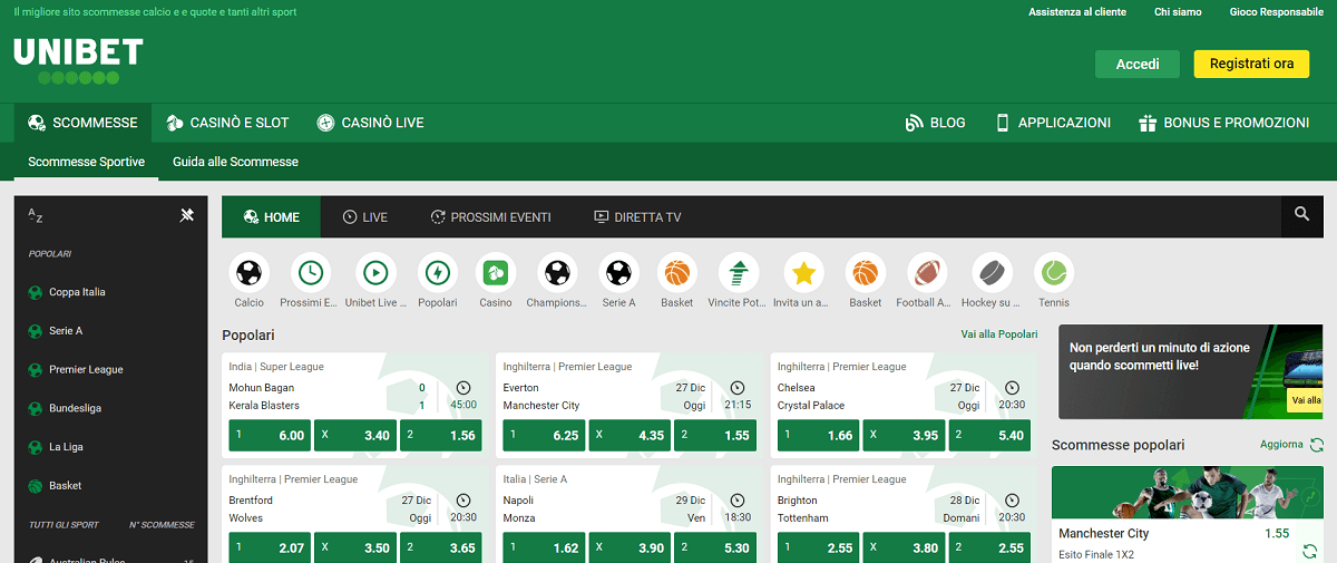 Unibet Scommesse