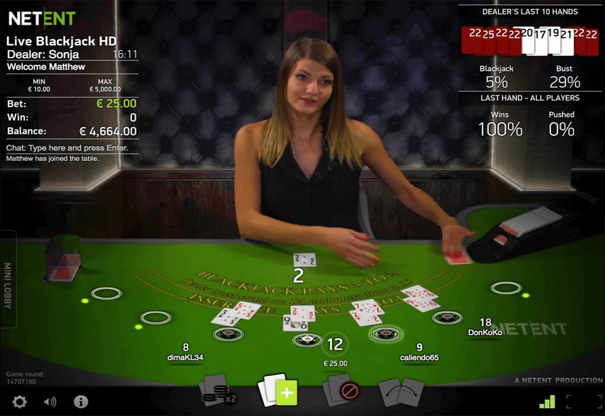 live blackjack online
